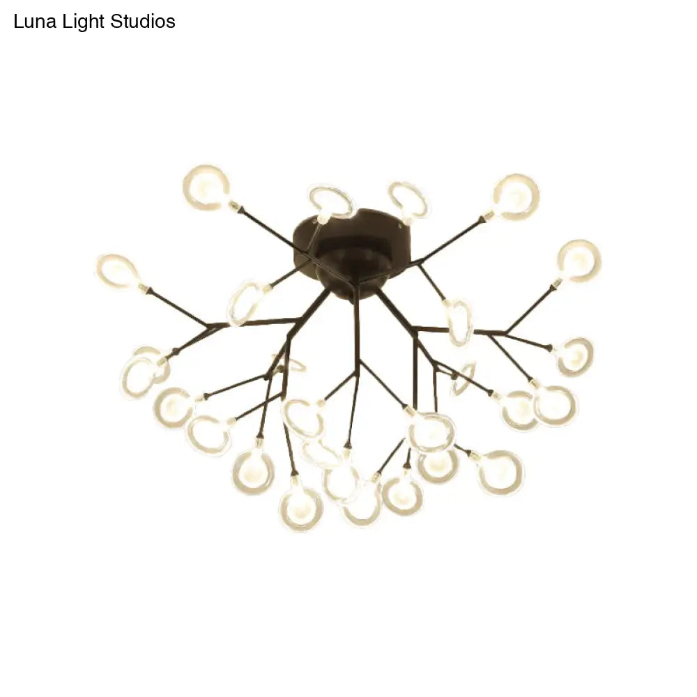 DecorBites™ DecorBites™ Modern Leaf-Shaped LED Ceiling Lamp for Bedroom - Acrylic Flush Mount