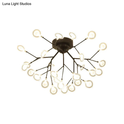 DecorBites™ DecorBites™ Modern Leaf-Shaped LED Ceiling Lamp for Bedroom - Acrylic Flush Mount