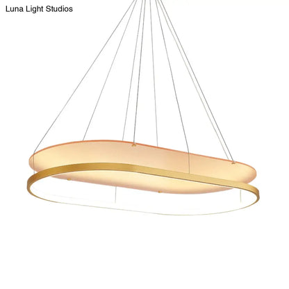 ثريا ديكوربايتس™ الحديثة ثنائية الشكل من الأكريليك LED - تركيبات سقف باللونين الأسود والذهبي لغرفة الطعام