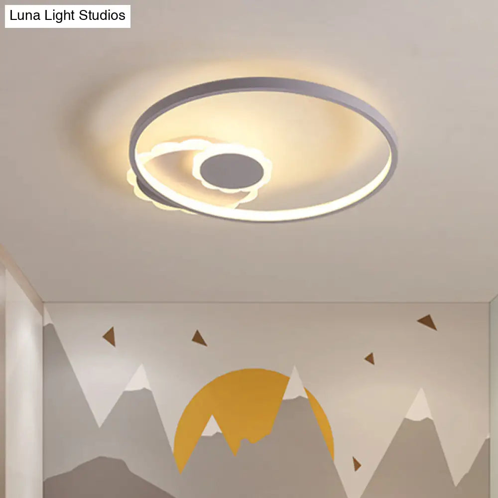 DecorBites™ DecorBites™ Modern LED Acrylic Flush Mount Ceiling Light for Bedroom - White Round Design w/ Warm or White Light