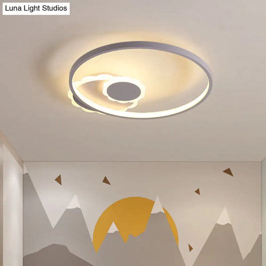 DecorBites™ DecorBites™ Modern LED Acrylic Flush Mount Ceiling Light for Bedroom - White Round Design w/ Warm or White Light