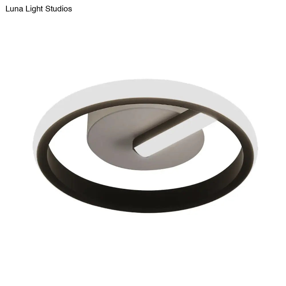 DecorBites™ DecorBites™ Modern LED Acrylic Flushmount Light in Black for Corridor - White/Warm Light