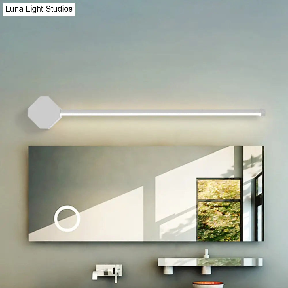 DecorBites™ DecorBites™ Modern LED Bathroom Sconce with Sleek Black/White Finish, Slim Linear Acrylic Shade - 16"/23.5" Long