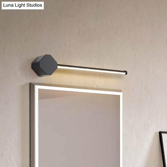 DecorBites™ DecorBites™ Modern LED Bathroom Sconce with Sleek Black/White Finish, Slim Linear Acrylic Shade - 16"/23.5" Long