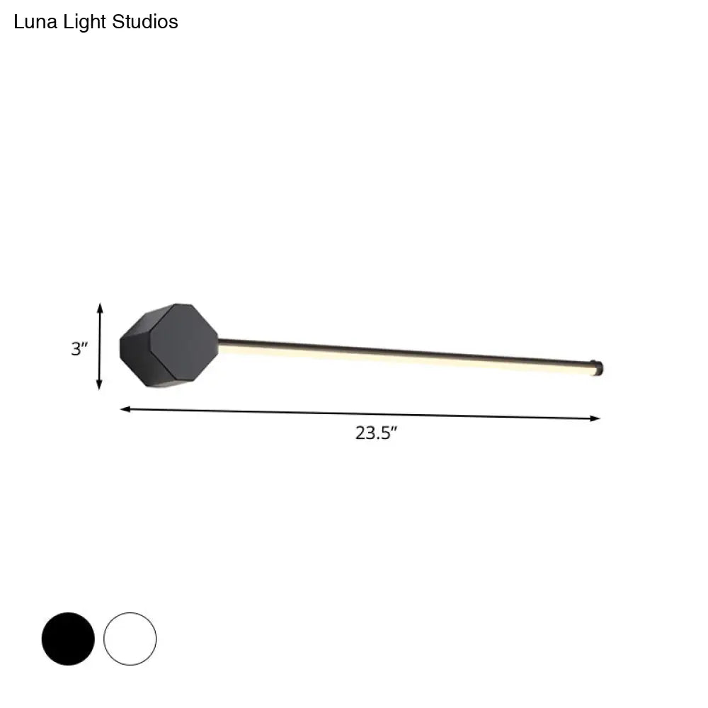 DecorBites™ DecorBites™ Modern LED Bathroom Sconce with Sleek Black/White Finish, Slim Linear Acrylic Shade - 16"/23.5" Long