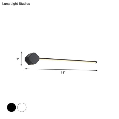 DecorBites™ DecorBites™ Modern LED Bathroom Sconce with Sleek Black/White Finish, Slim Linear Acrylic Shade - 16"/23.5" Long
