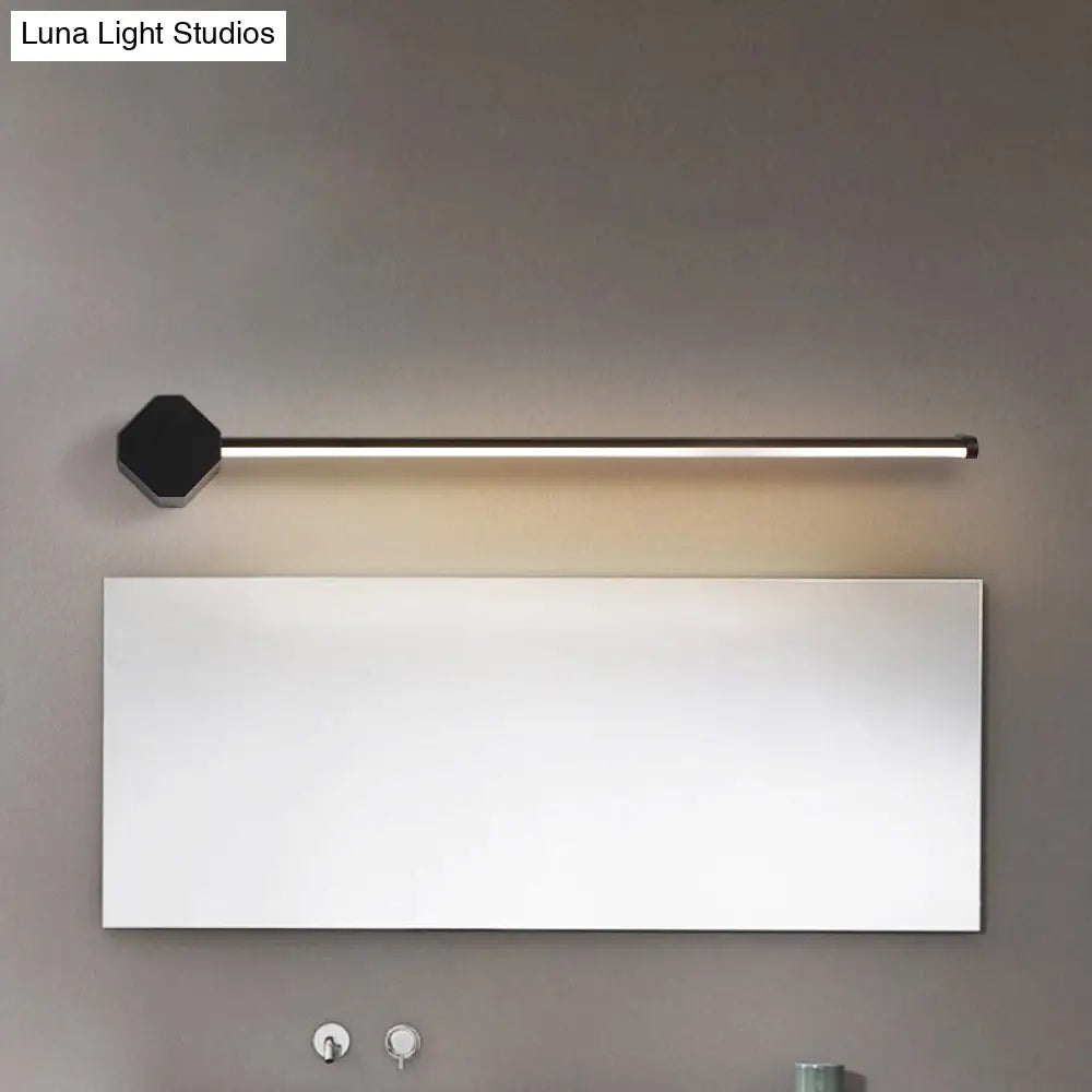 DecorBites™ DecorBites™ Modern LED Bathroom Sconce with Sleek Black/White Finish, Slim Linear Acrylic Shade - 16"/23.5" Long