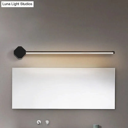 DecorBites™ DecorBites™ Modern LED Bathroom Sconce with Sleek Black/White Finish, Slim Linear Acrylic Shade - 16"/23.5" Long