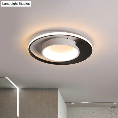 DecorBites™ DecorBites™ Modern LED Black and White Acrylic Ceiling Mounted Flush Mount Spotlight with Warm/White Light