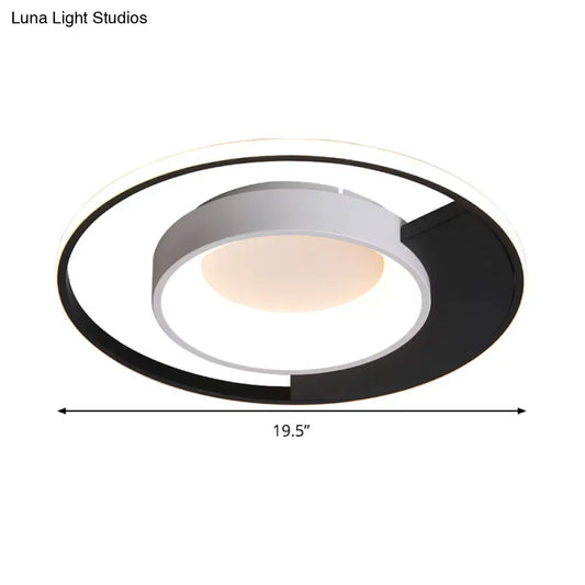 DecorBites™ DecorBites™ Modern LED Black and White Acrylic Ceiling Mounted Flush Mount Spotlight with Warm/White Light