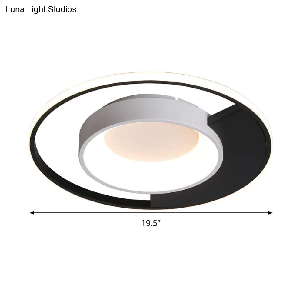 DecorBites™ DecorBites™ Modern LED Black and White Acrylic Ceiling Mounted Flush Mount Spotlight with Warm/White Light