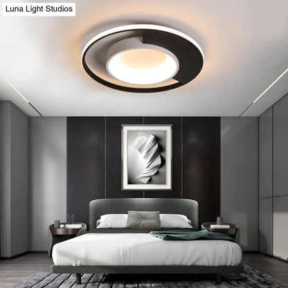 DecorBites™ DecorBites™ Modern LED Black and White Acrylic Ceiling Mounted Flush Mount Spotlight with Warm/White Light