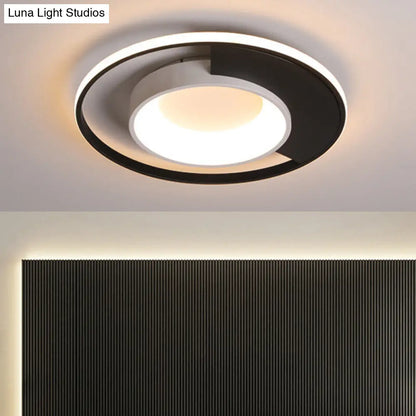 DecorBites™ DecorBites™ Modern LED Black and White Acrylic Ceiling Mounted Flush Mount Spotlight with Warm/White Light