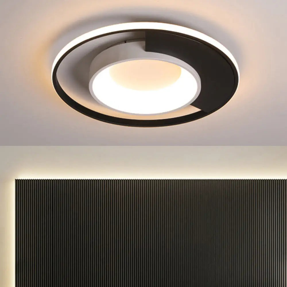DecorBites™ DecorBites™ Modern LED Black and White Acrylic Ceiling Mounted Flush Mount Spotlight with Warm/White Light