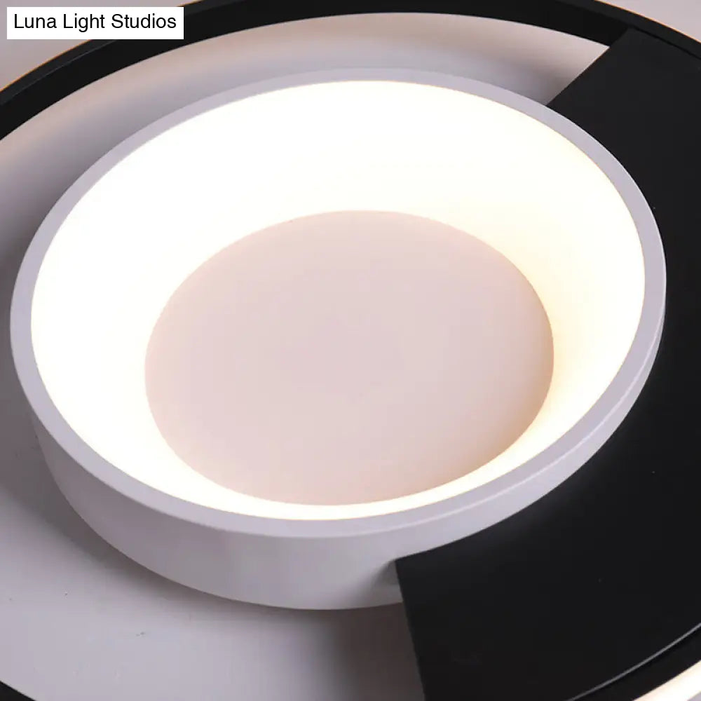 DecorBites™ DecorBites™ Modern LED Black and White Acrylic Ceiling Mounted Flush Mount Spotlight with Warm/White Light