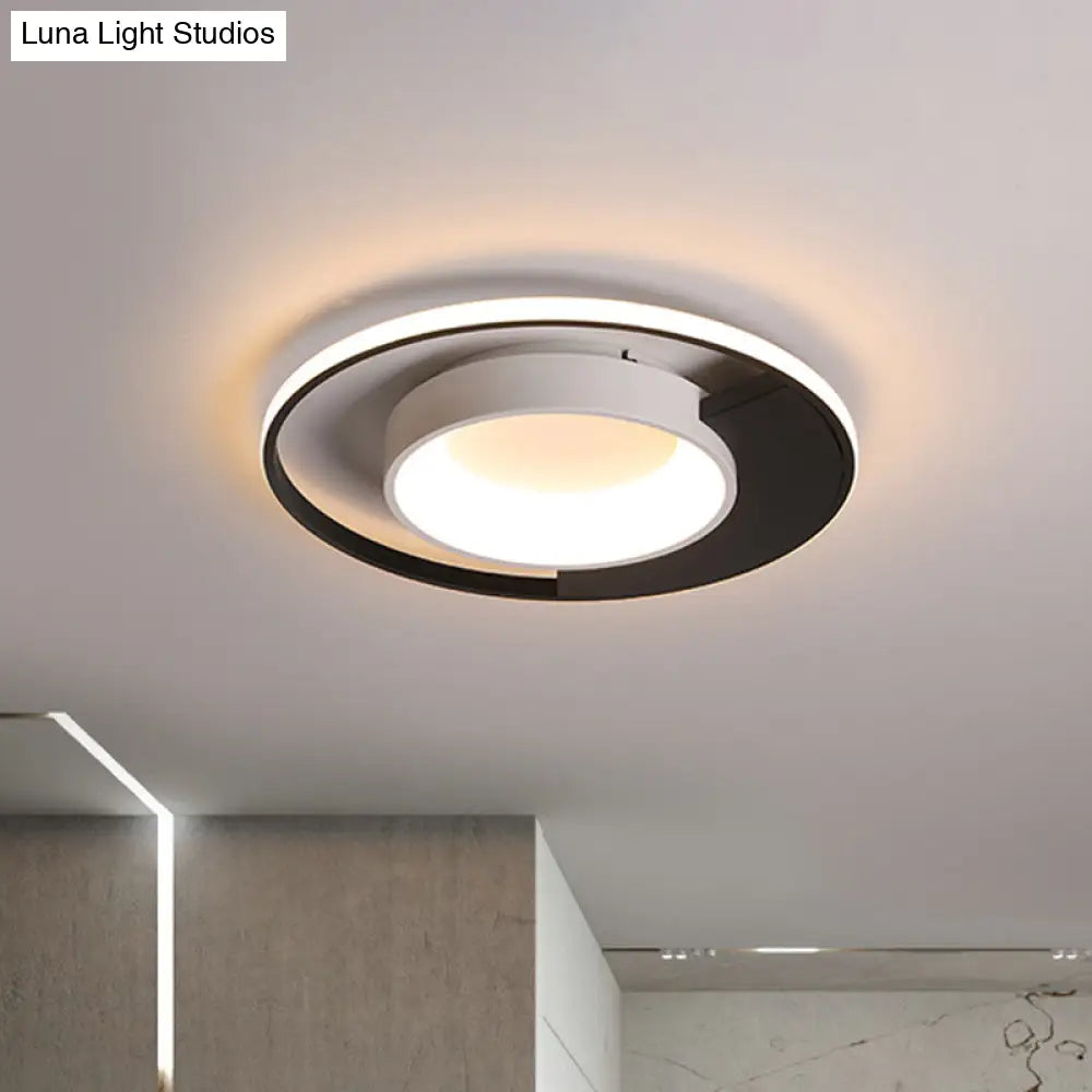 DecorBites™ DecorBites™ Modern LED Black and White Acrylic Ceiling Mounted Flush Mount Spotlight with Warm/White Light