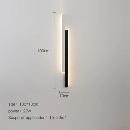 Modern led black wall lamp set with sleek rectangular design and integrated led lighting emitting warm gold glow decorbites led black wall lamp