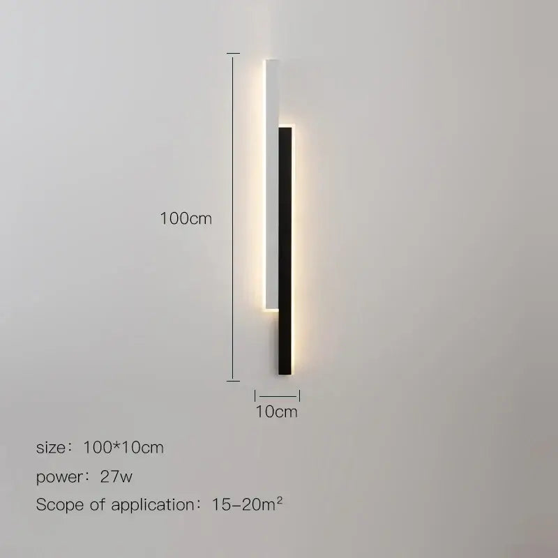 Modern led black wall lamp set with sleek rectangular design and integrated led lighting emitting warm gold glow decorbites led black wall lamp
