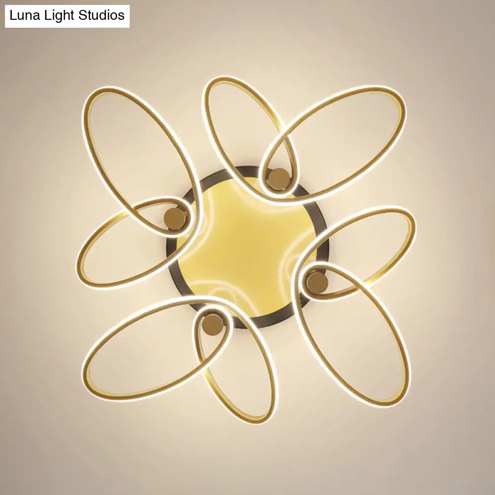 DecorBites™ DecorBites™ Modern LED Butterfly Flush Ceiling Light in Gold with Acrylic Finish for Living Room
