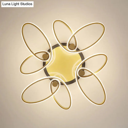 DecorBites™ DecorBites™ Modern LED Butterfly Flush Ceiling Light in Gold with Acrylic Finish for Living Room