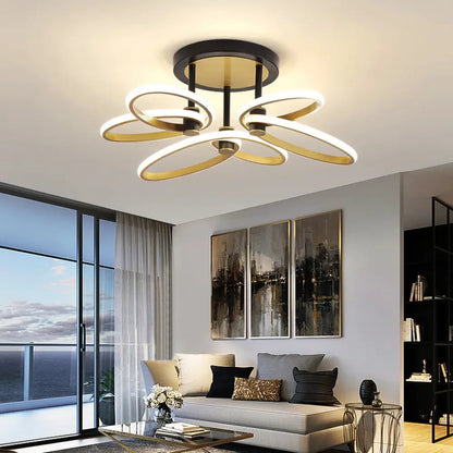 DecorBites™ DecorBites™ Modern LED Butterfly Flush Ceiling Light in Gold with Acrylic Finish for Living Room
