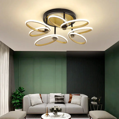 DecorBites™ DecorBites™ Modern LED Butterfly Flush Ceiling Light in Gold with Acrylic Finish for Living Room