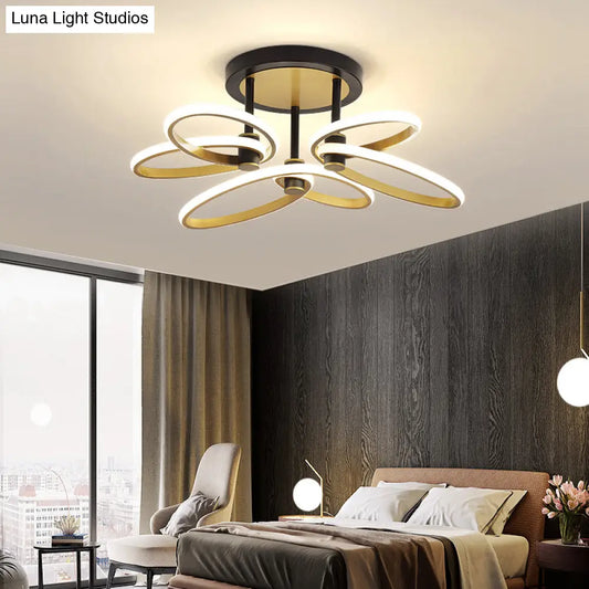 DecorBites™ DecorBites™ Modern LED Butterfly Flush Ceiling Light in Gold with Acrylic Finish for Living Room