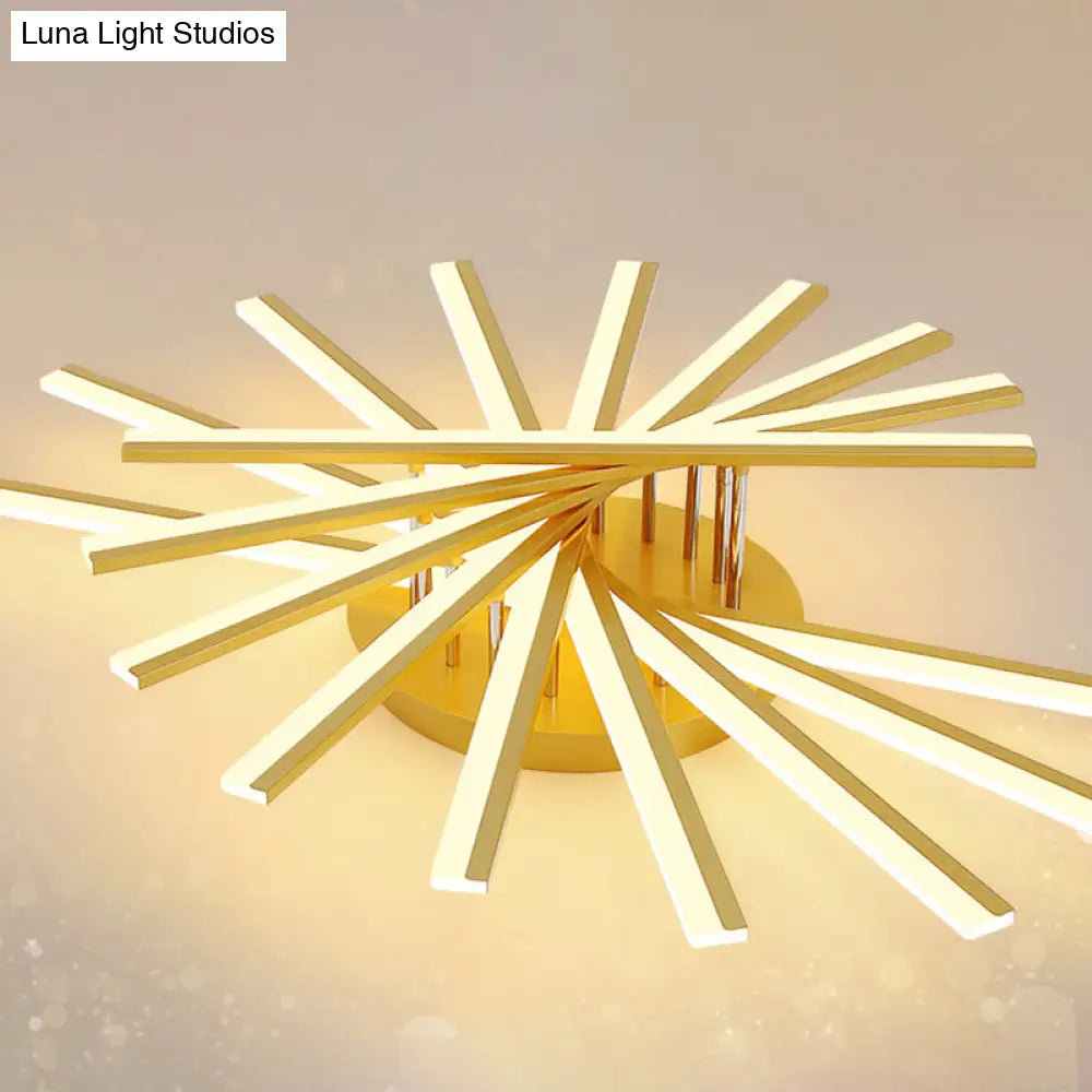 DecorBites™ DecorBites™ Modern LED Ceiling Light - Fan-Shaped Acrylic Semi Flush Fixture for Living Room