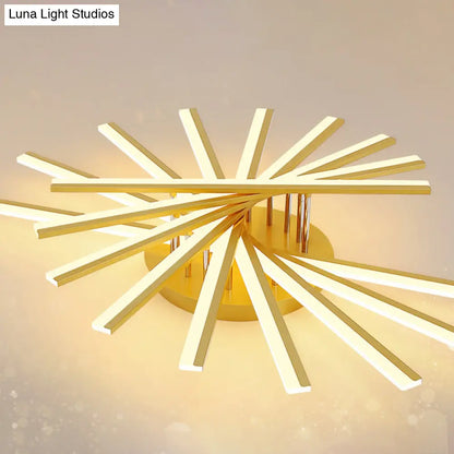 DecorBites™ DecorBites™ Modern LED Ceiling Light - Fan-Shaped Acrylic Semi Flush Fixture for Living Room