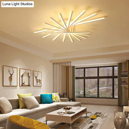 DecorBites™ DecorBites™ Modern LED Ceiling Light - Fan-Shaped Acrylic Semi Flush Fixture for Living Room
