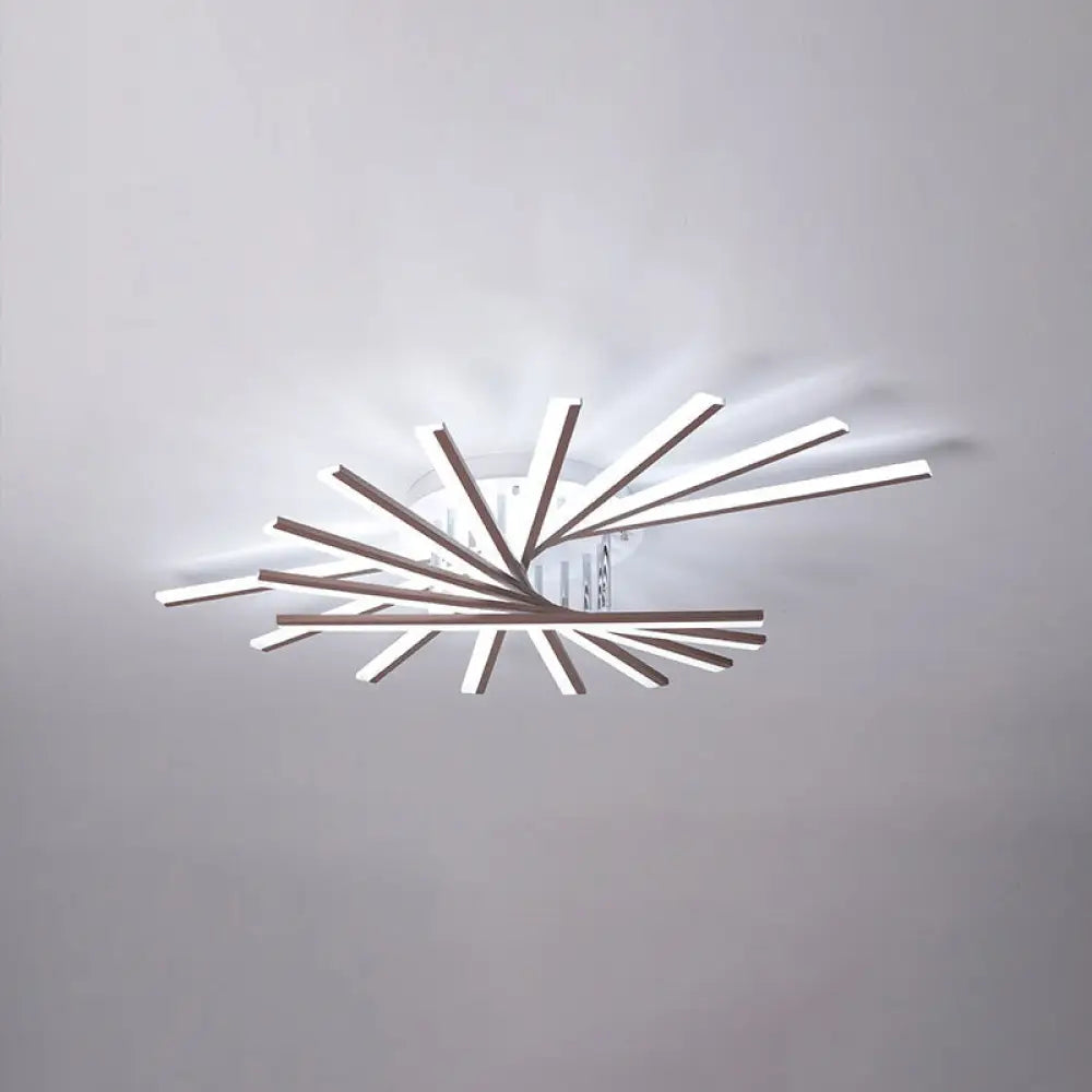DecorBites™ DecorBites™ Modern LED Ceiling Light - Fan-Shaped Acrylic Semi Flush Fixture for Living Room