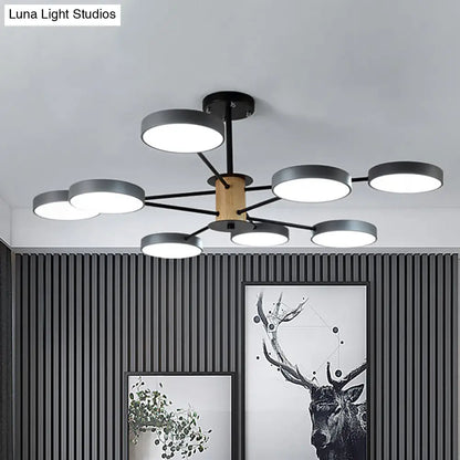 DecorBites™ DecorBites™ Modern LED Ceiling Light – Sleek Semi Flush Circle Design with Acrylic Shade, Ideal for Living Room