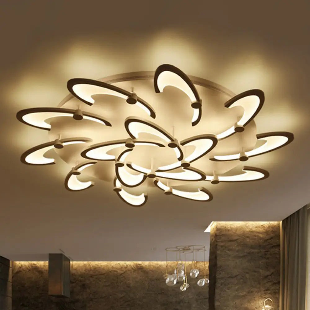 DecorBites™ DecorBites™ Modern LED Ceiling Light - Windmill Acrylic Semi Flush Mount in White
