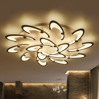 DecorBites™ DecorBites™ Modern LED Ceiling Light - Windmill Acrylic Semi Flush Mount in White