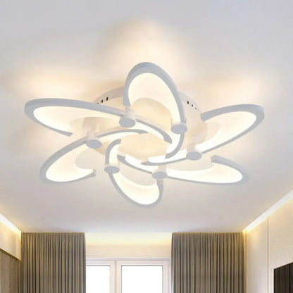 DecorBites™ DecorBites™ Modern LED Ceiling Light - Windmill Acrylic Semi Flush Mount in White