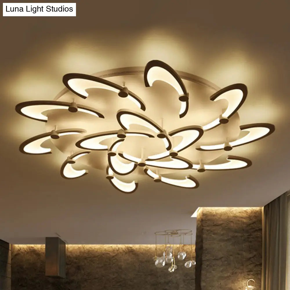 DecorBites™ DecorBites™ Modern LED Ceiling Light - Windmill Acrylic Semi Flush Mount in White