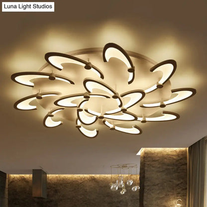 DecorBites™ DecorBites™ Modern LED Ceiling Light - Windmill Acrylic Semi Flush Mount in White