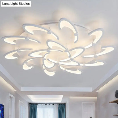 DecorBites™ DecorBites™ Modern LED Ceiling Light - Windmill Acrylic Semi Flush Mount in White