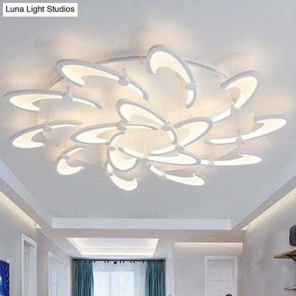 DecorBites™ DecorBites™ Modern LED Ceiling Light - Windmill Acrylic Semi Flush Mount in White