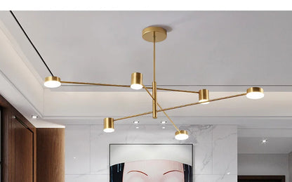 Modern LED Chandelier - Gold Black - Living Room - Bedroom - Chandelier