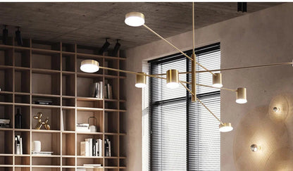 Modern LED Chandelier - Gold Black - Living Room - Bedroom - Chandelier