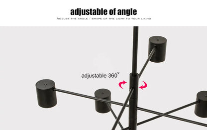 Modern LED Chandelier - Gold Black - Living Room - Bedroom - Chandelier