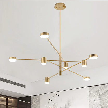 Modern LED Chandelier - Gold Black - Living Room - Bedroom - Chandelier