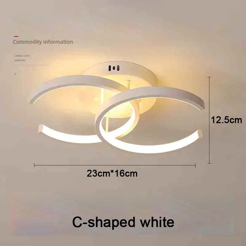 Modern LED Chandelier Light for Home - C-white-25W / 3-color light