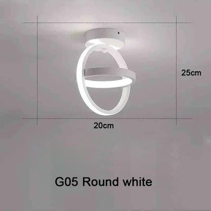 Modern LED Chandelier Light for Home - D-white-30W / 3-color light