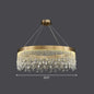 Modern LED Chandelier with Crystal Drapes and Stainless Steel Ring Shape