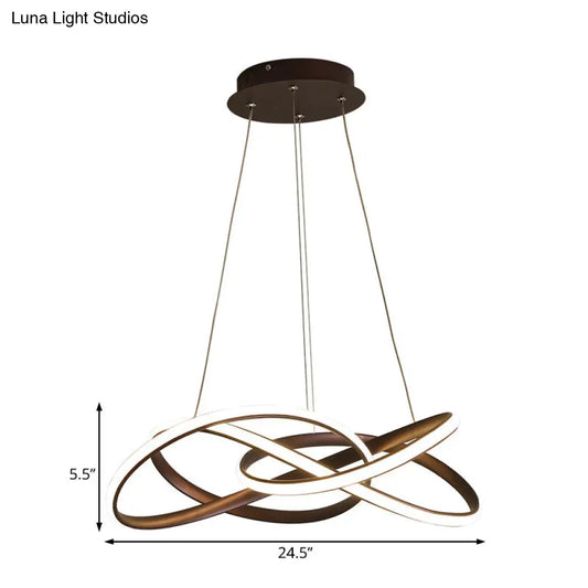 Lámpara de techo LED moderna para café - Luz blanca/cálida - Diseño de curva sin juntas