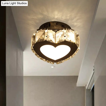 DecorBites™ Lámpara de techo LED moderna de cristal para pasillos con acabado cromado