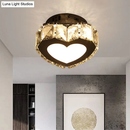 DecorBites™ Lámpara de techo LED moderna de cristal para pasillos con acabado cromado