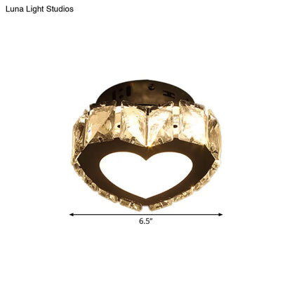 DecorBites™ Lámpara de techo LED moderna de cristal para pasillos con acabado cromado